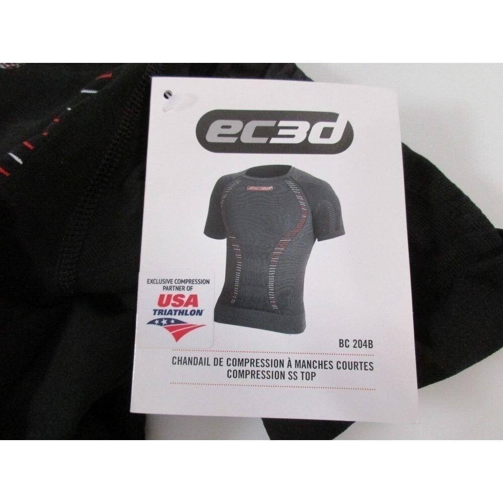 Ec3d Womens Posture Compression Short Sleeve‎ Shirt size 1 (S) Black NWT Sports